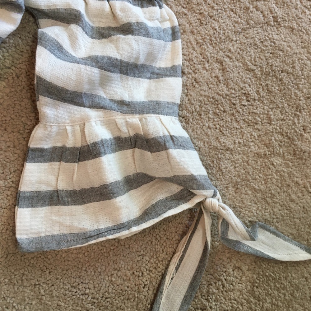 Listicle Off Shoulder Stripe Dress - Picture 5 of 7